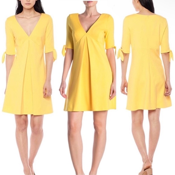 Bailey 44 Quarterdeck Dress Women's Small SUNNY Yellow‎ Ponte V Neck - Picture 1 of 9